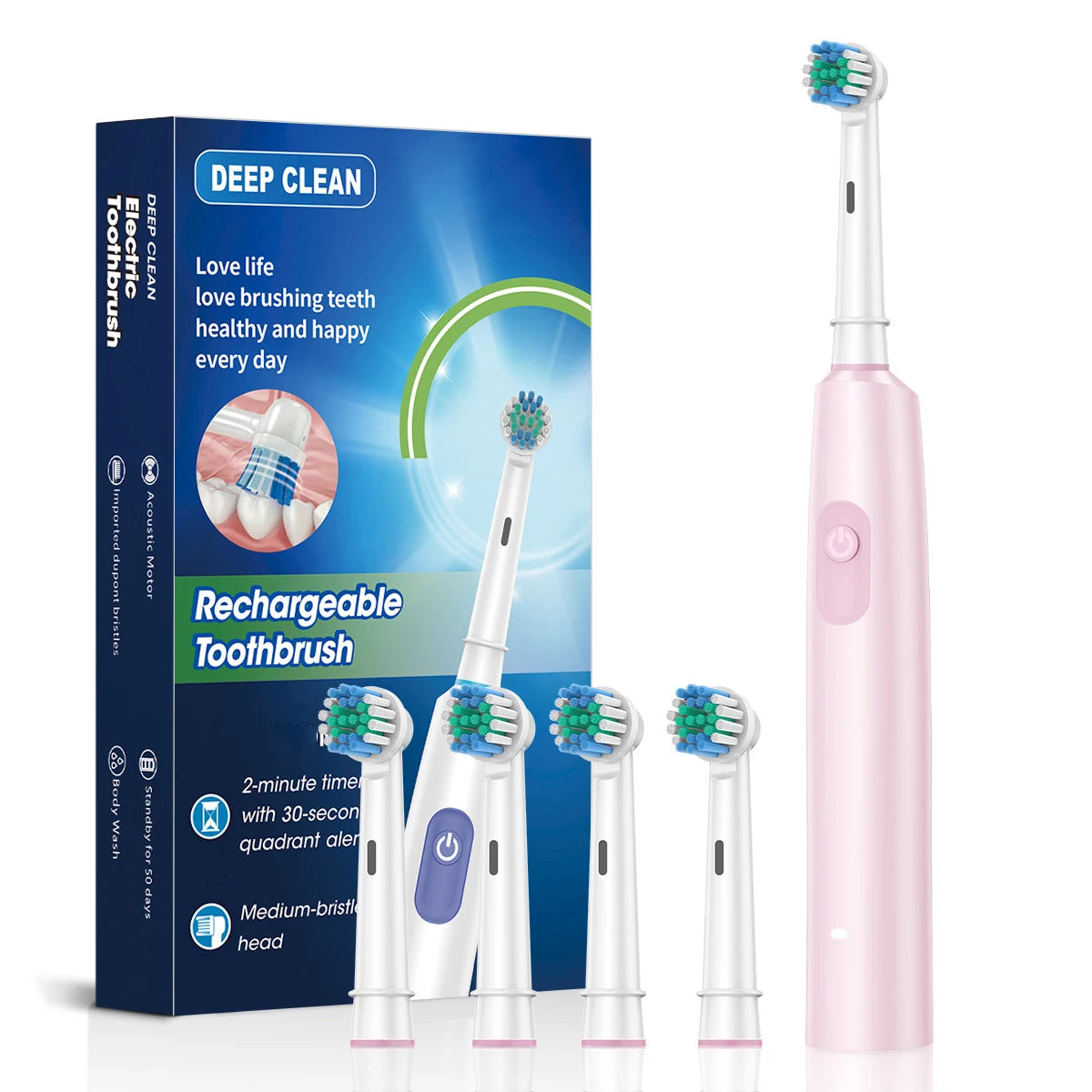 Brosse à Dents Électrique Intelligente Rechargeable – Glow Smile